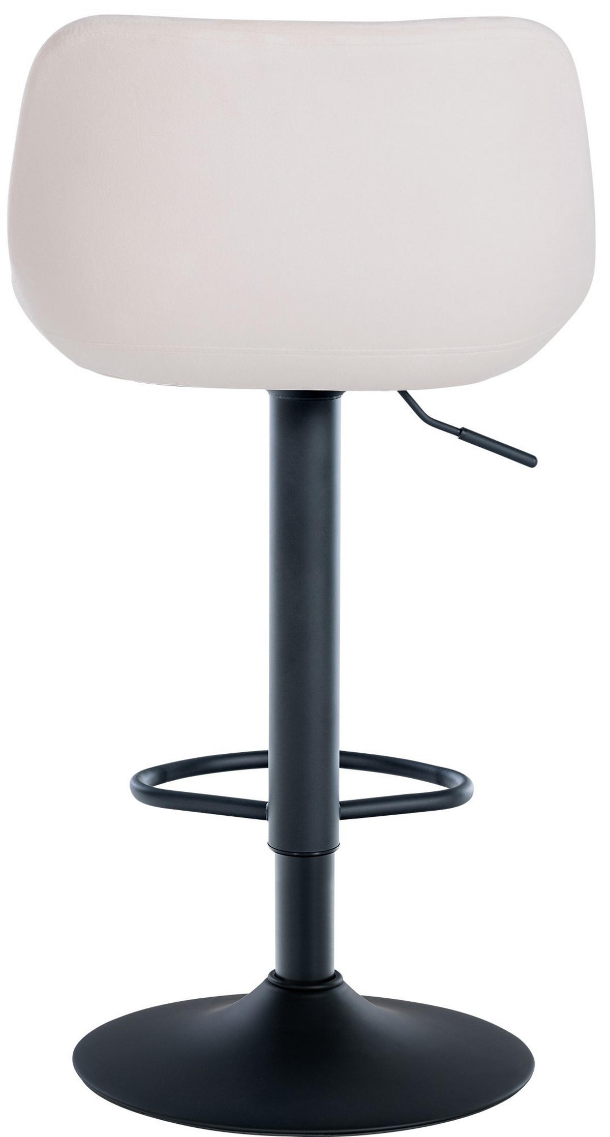 BARHOCKER 2er Set Samt creme - Creme/Schwarz, Textil/Metall (43/79/49cm) - CLP