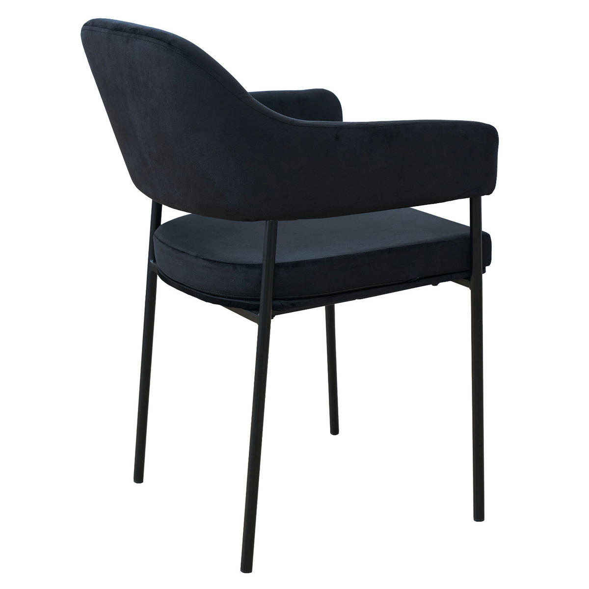 ESSZIMMERSTÜHLE SCARLETT (2er Set) - Schwarz, Textil/Metall (51/85/53cm) - SVITA