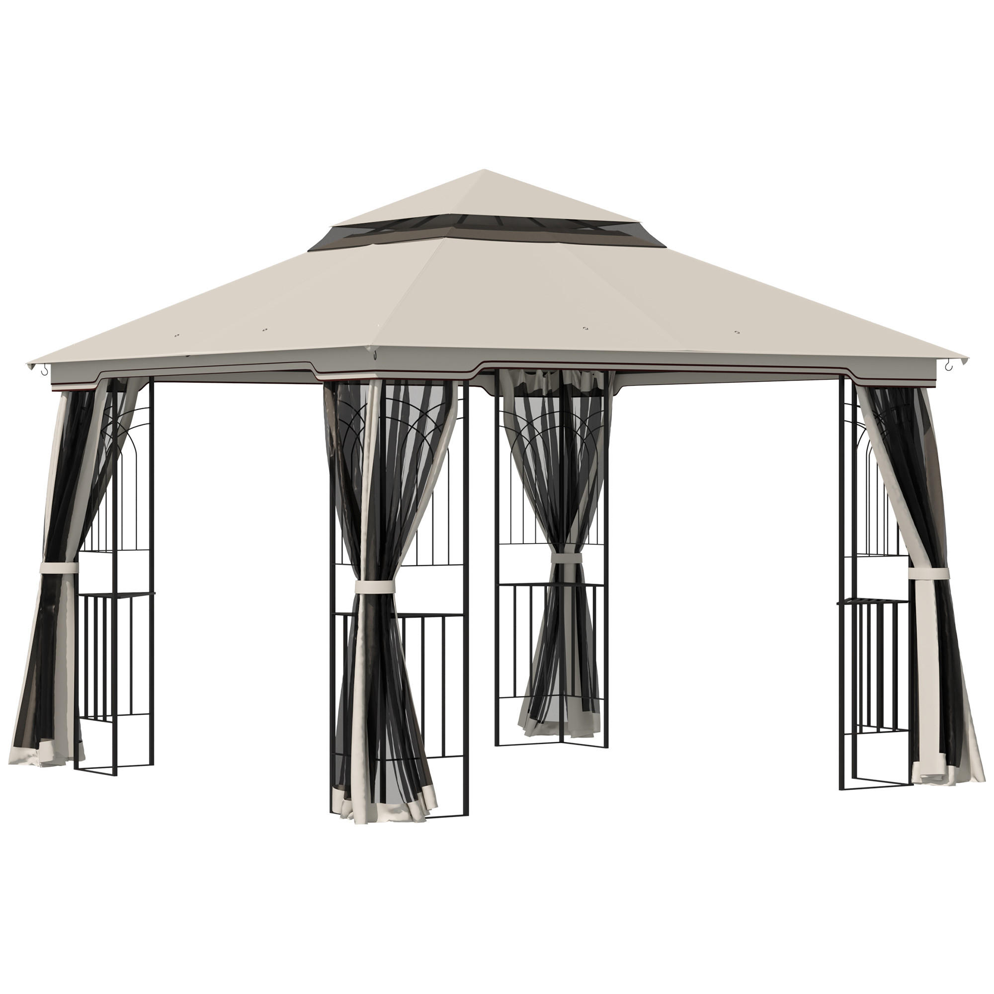 ComfortXL Gartenpavillon Beige 299x274x299 cm