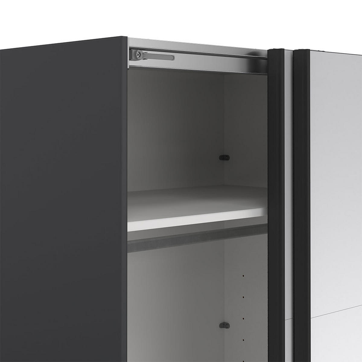 SCHIEBETÜRENSCHRANK, Catania, Grau, Holzwerkstoff, 179 x 67 x 221 cm - Grau, Holzwerkstoff (179/221/67cm) - ebuy24