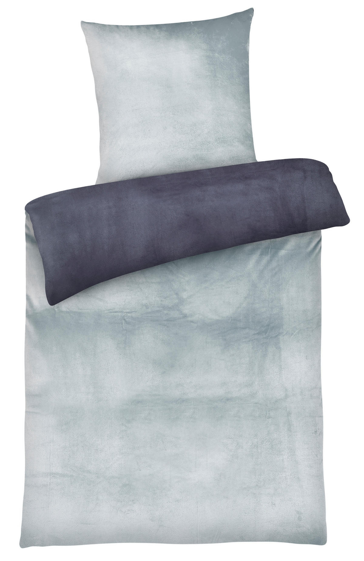 WINTER-BETTWÄSCHE 135x200 Cashmere-Touch Warmer Winter Bettbezug Kuschelig Anthrazit Silber - Anthrazit, Textil (135/200cm) - Carpe Sonno