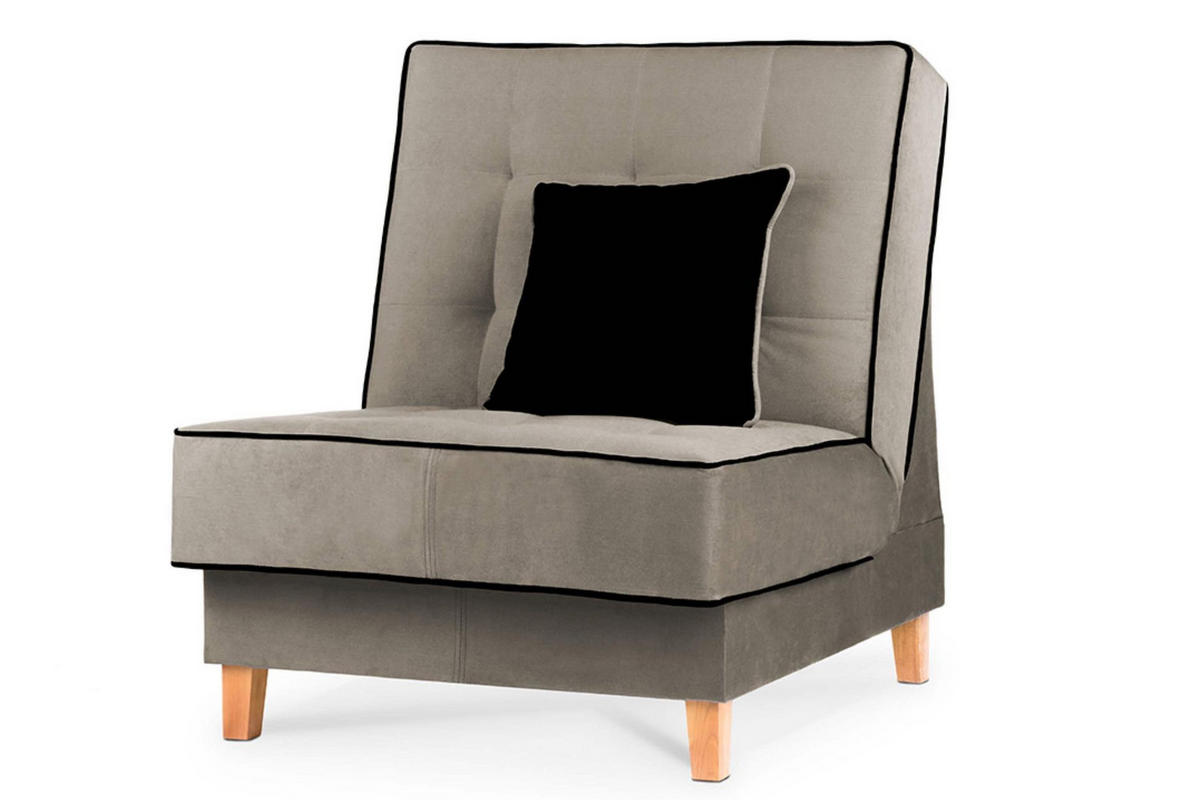 KLAPPSESSEL DOZER einem kleinen Bettkasten, Beige - Beige, Textil (80/94/93cm) - KONSIMO®