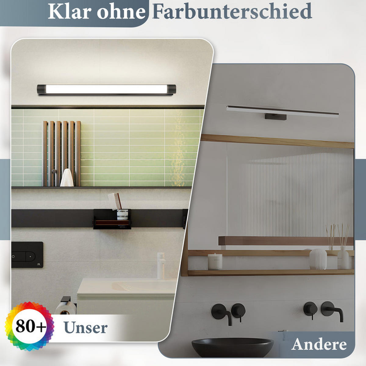 SPIEGELLEUCHTE BRUNO Ⅲ 50/4/8 CM - Schwarz, Glas (50/4/8cm) - Nettlife
