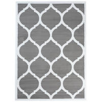 TEPPICH LUXURY Grau Marokkanisch Gitter 250/350 cm - Grau, Textil (250/350cm) - Tapiso