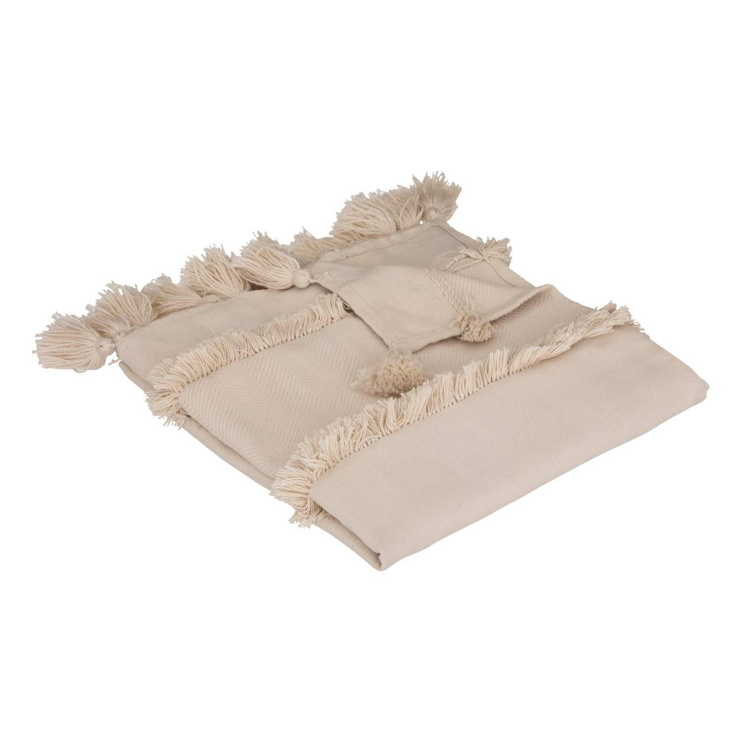 TAGESDECKE Boho Row 180/130 cm - Beige, Kunststoff (180/130cm) - Atmosphera Createur d´interieur