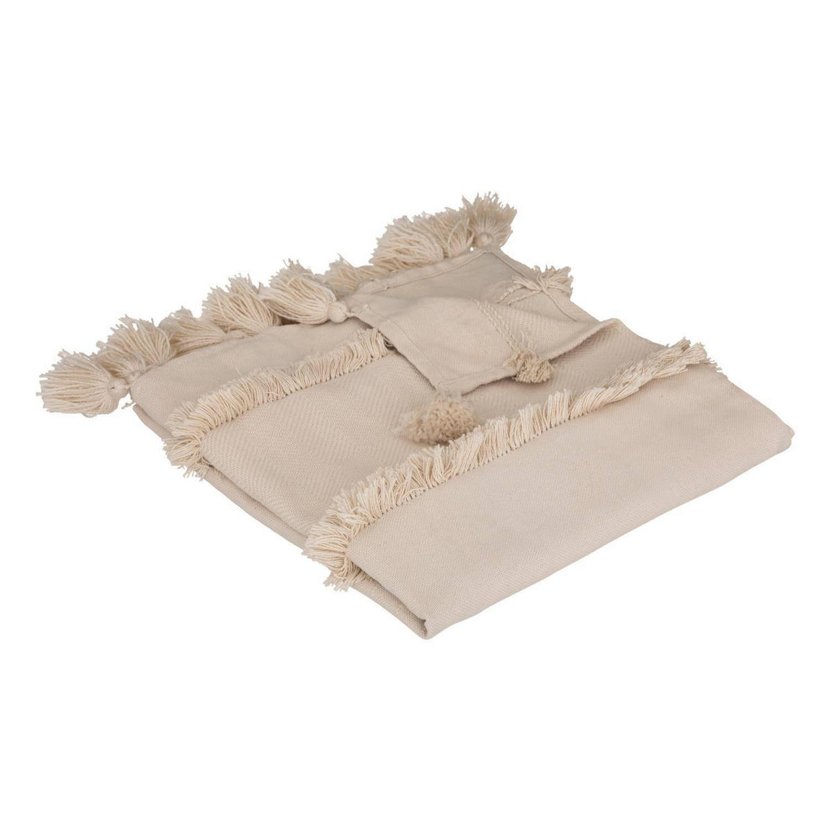 TAGESDECKE Boho Row 180/130 cm - Beige, Kunststoff (180/130cm) - Atmosphera Createur d´interieur