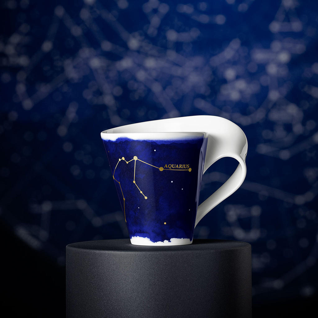 TASSE WASSERMANN NewWave Stars weiß-blau 300 ml - Blau/Weiß, Keramik (0.3L) - Villeroy & Boch