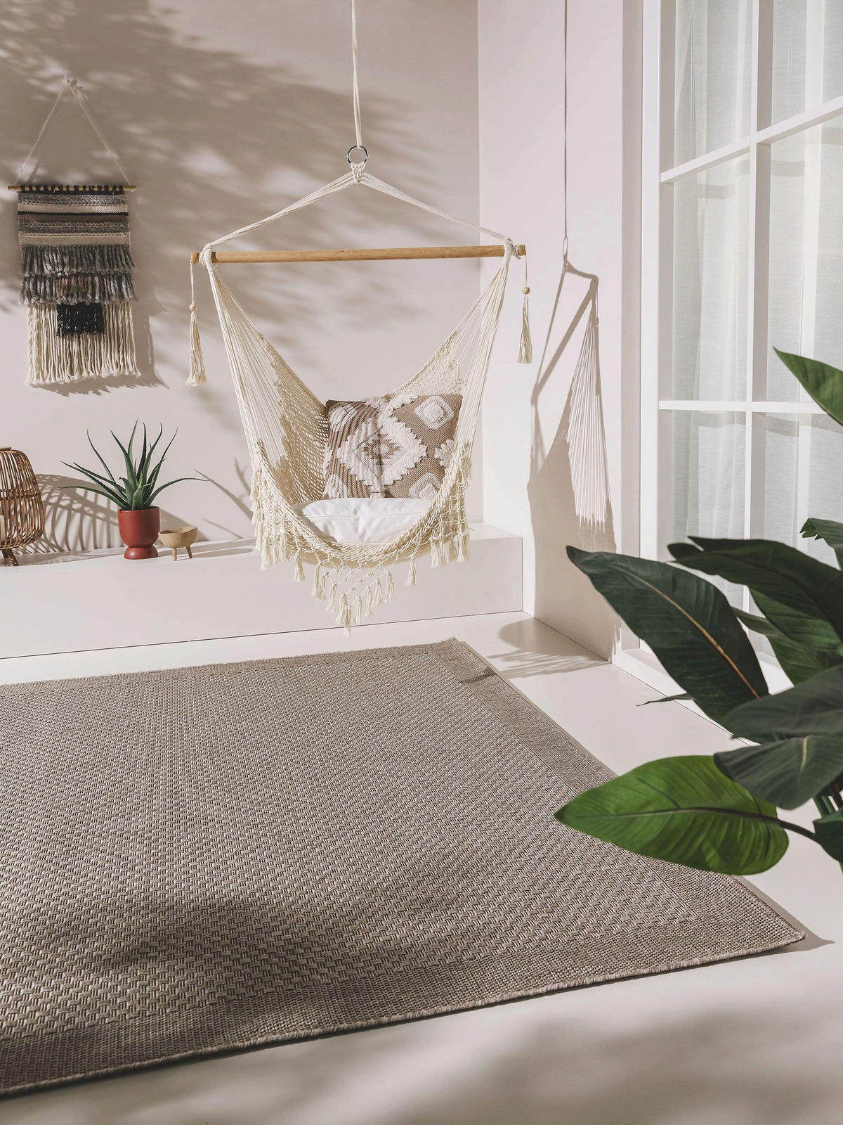 OUTDOORTEPPICH Naoto Hellgrau 140x200 cm - Hellgrau, Textil (140/200cm) - benuta Nest