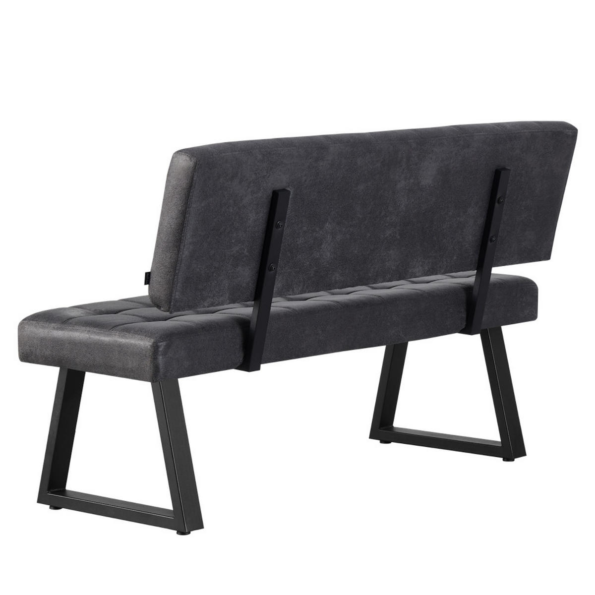 SITZBANK SIGFRID - Anthrazit, Textil/Metall (140/88/58cm) - B&D Home
