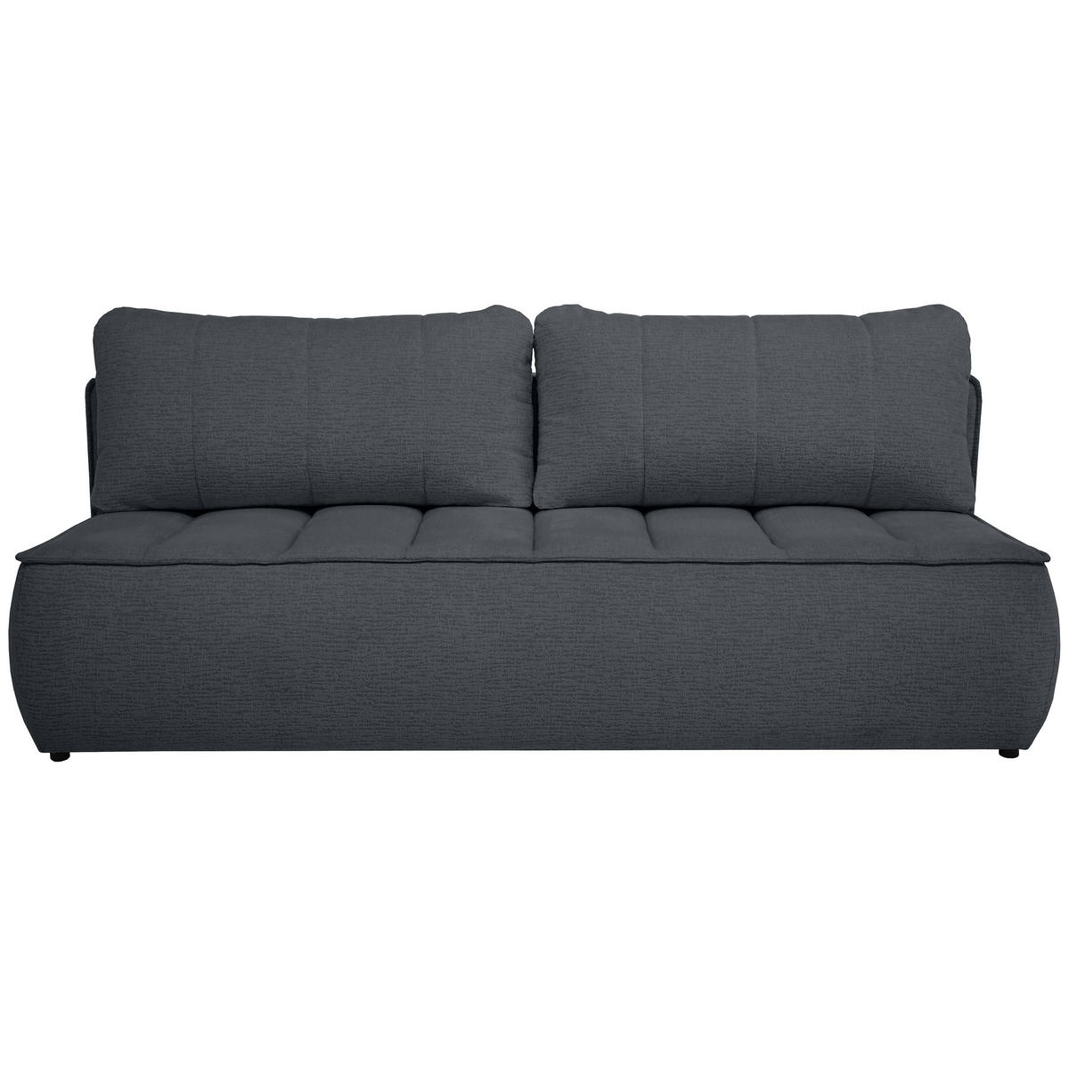 SCHLAFOSOFA Doris mit Schlaffunktion und Bettkasten, DL-System, Schwarz - Schwarz, Textil (210/88/100cm) - Beautysofa