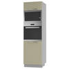 BACKOFEN-HOCHSCHRANK Kvantum D14/RU/60/207 Vanille Matt / Grau Matt 60 / 59 / 207cm - Creme/Grau, Holz/Holzwerkstoff (60/207/59cm) - Feldmann-Wohnen
