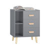 NACHTTISCH Grau - Grau, Holz/Holzwerkstoff (48/60/40cm) - SoBuy