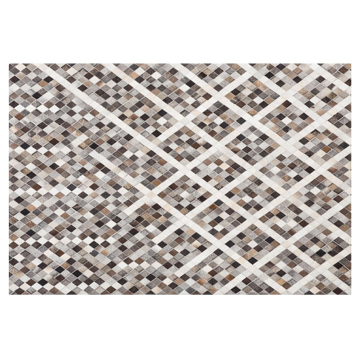 KURZFLOR-TEPPICH Akdere 200/140 cm - Braun, Fell (140/200cm) - Beliani