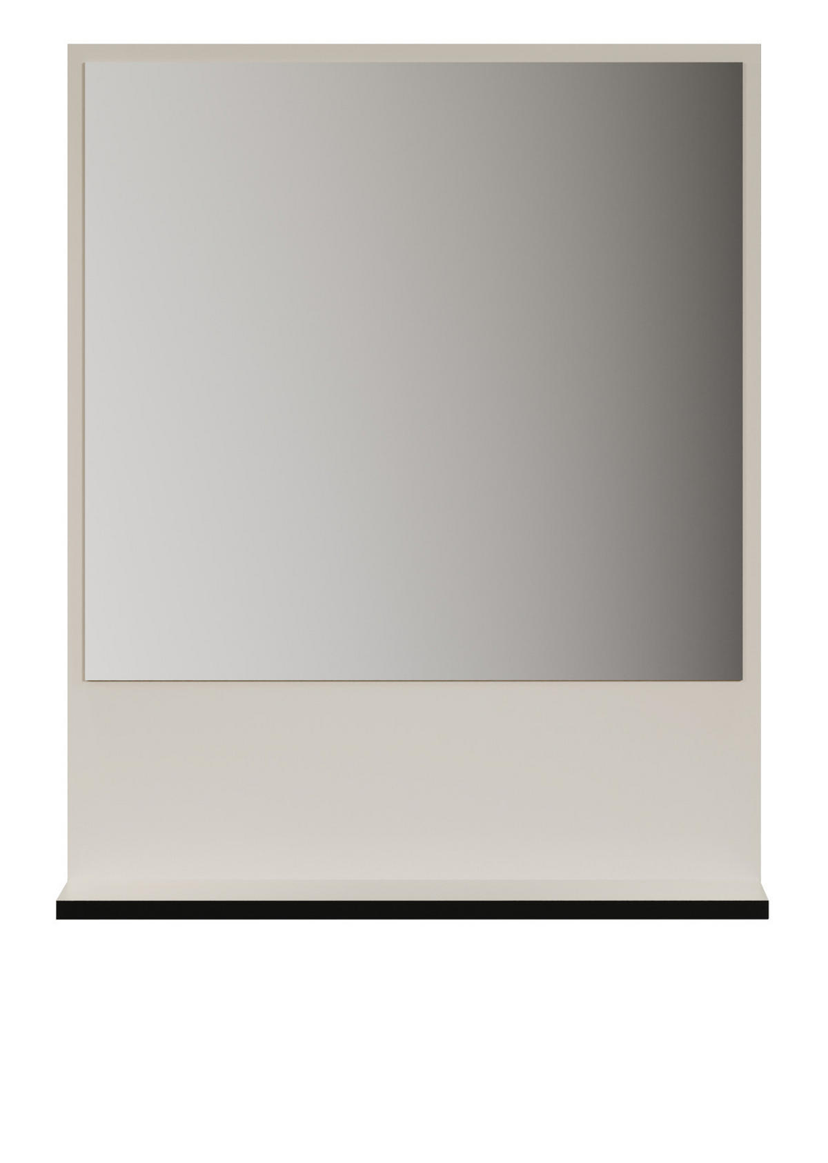 BADSPIEGEL Kaschmir, grau 60 cm, Badezimmer Spiegel mit Ablage - Kaschmir/Grau, Glas/Holzwerkstoff (60/74/14cm) - Top.Furn