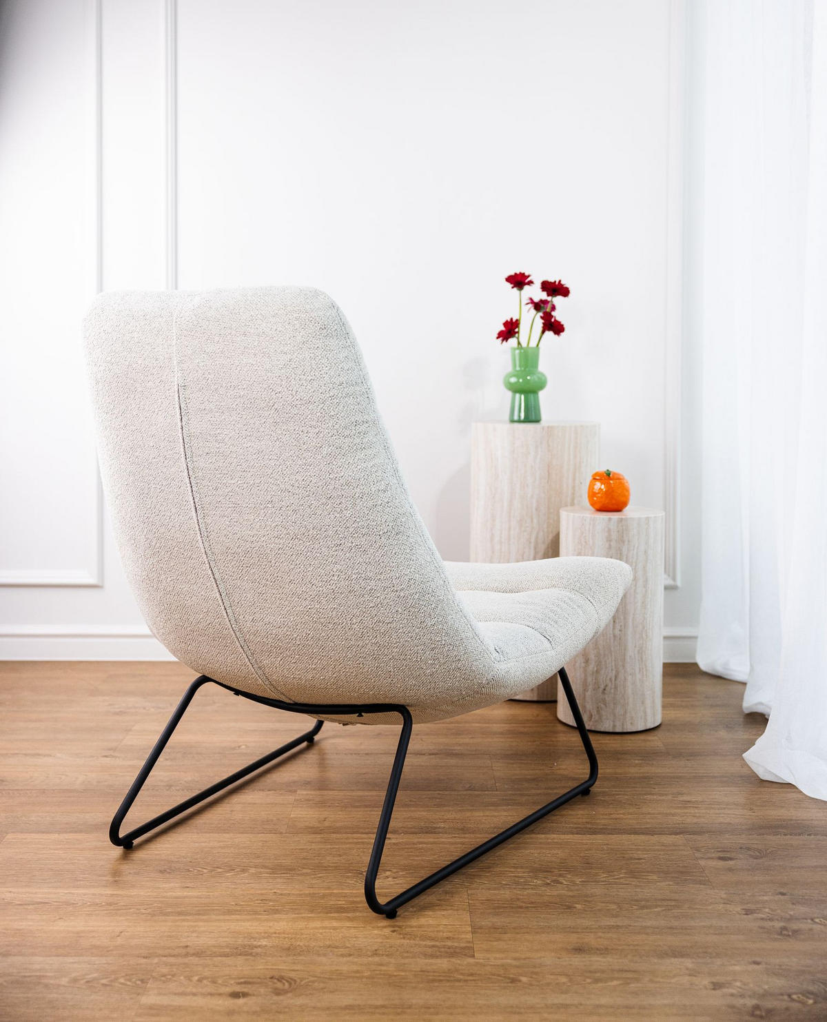 SESSEL Forgents Creme - Creme, Textil/Metall (82.5/97/93cm) - Selsey