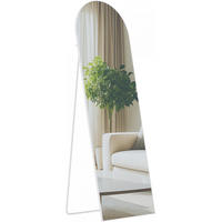 STANDSPIEGEL oval 50/3/150 cm Glas Weiß Matt - Weiß, Glas (50/150/3cm) - CLP