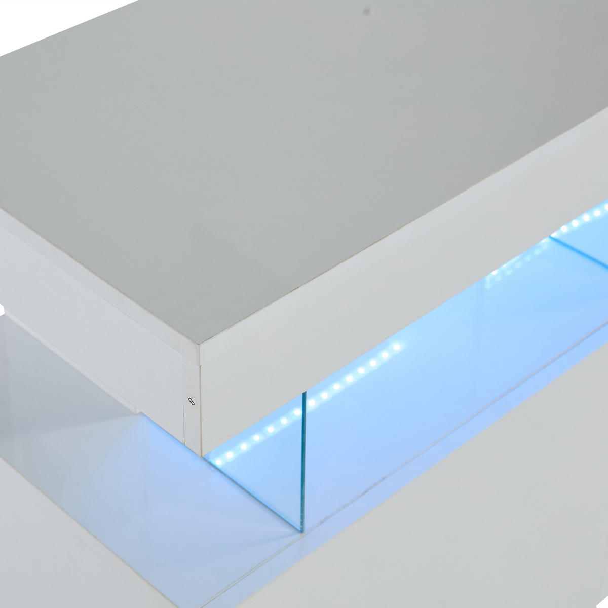 SIDEBOARD mit LED-Beleuchtung Moderner Aufbewahrungsschrank - Weiß, Holzwerkstoff (140/80/35cm) - Urban Meuble