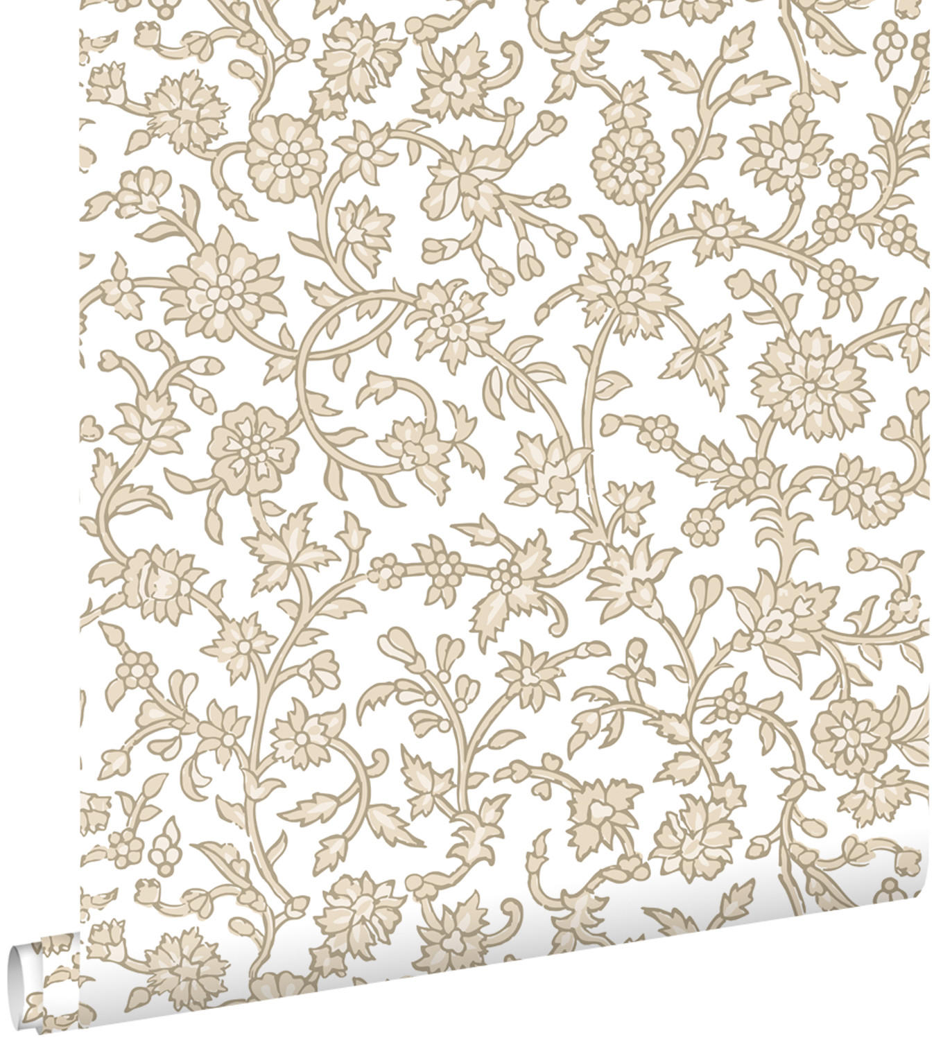 TAPETE Blumenmuster 50 x 900 cm - Beige, Papier (50/900cm) - ESTAhome