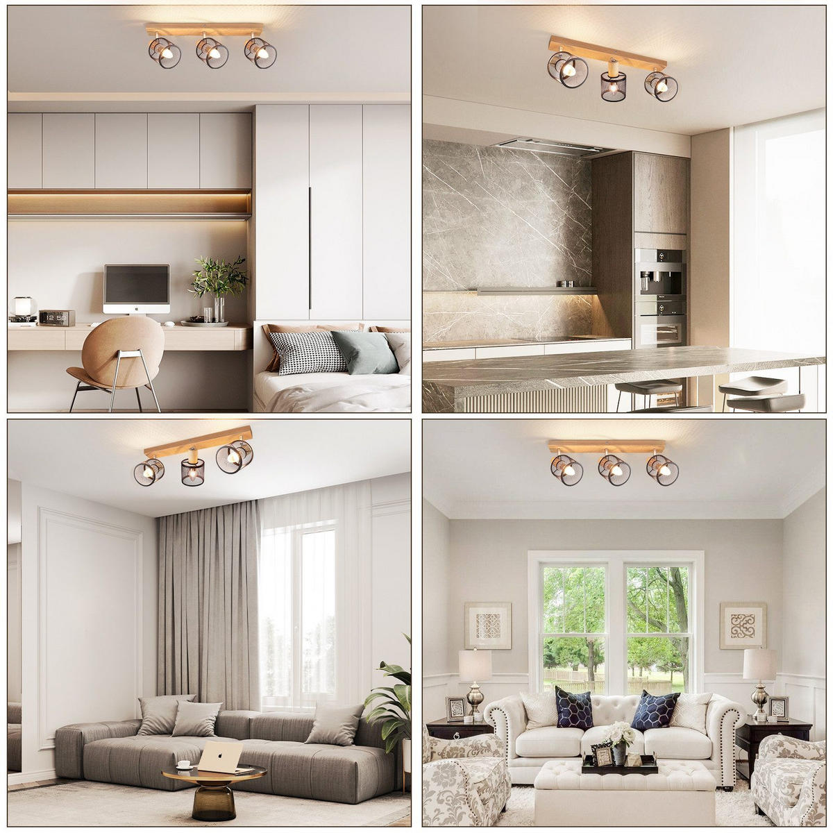 STRAHLER Gisela 3-flammig 42/10/14 cm - Schwarz, Metall (42/10/14cm) - Nettlife