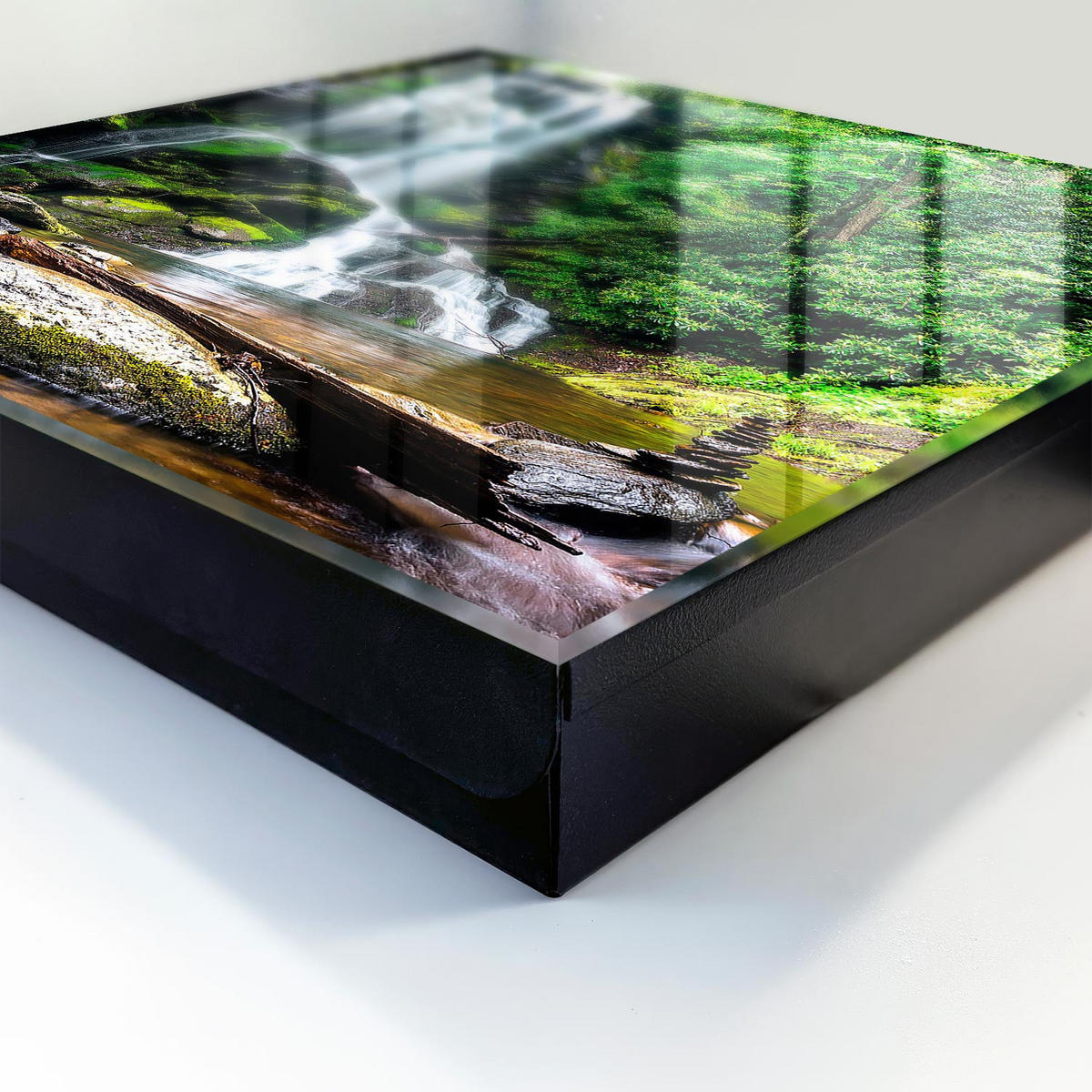 SCHLÜSSELBOX Schwarz 30x30 cm- Türöffnung nach rechts - Natürliche Oase - Grün, Metall (30/30/5cm) - TULUP