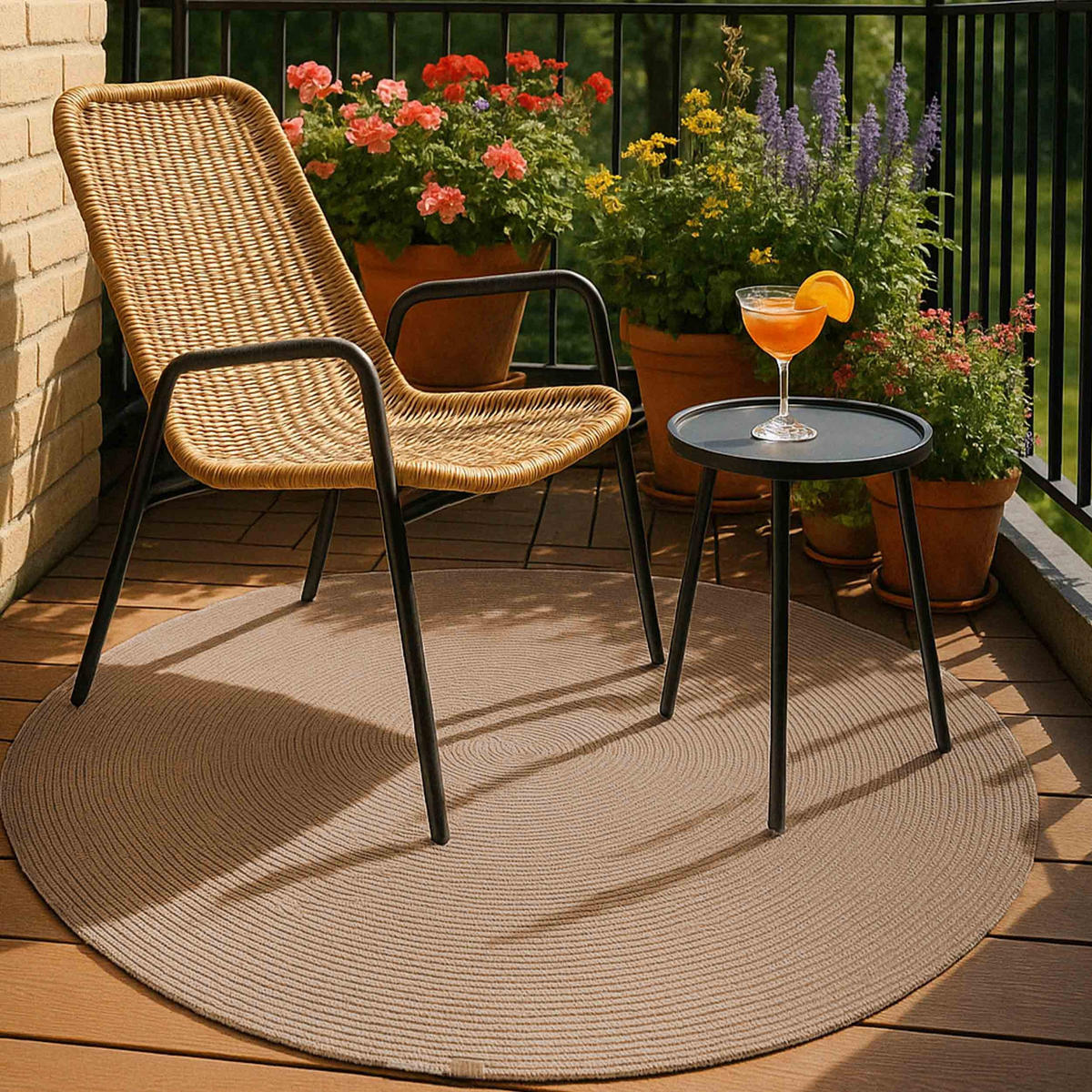 KURZFLORTEPPICH PARIS - Beige, Naturmaterialien/Kunststoff (150/150cm) - Astra