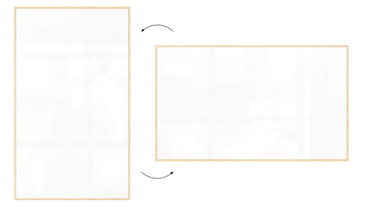 MAGNETISCHES Whiteboard mit Naturholzrahmen 200x120cm - Weiß, Metall (200/120/1.8cm) - ALLboards