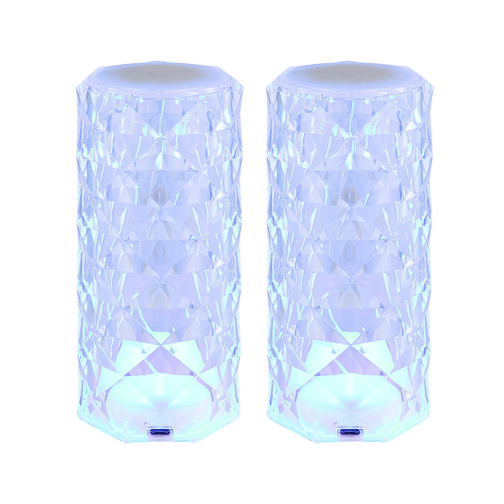 LED TISCHLEUCHTE GIXI Klar 2er Set - Klar, Metall (7.3/7.3/15.8cm) - Globo Lighting