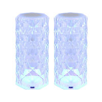 LED TISCHLEUCHTE GIXI Klar 2er Set - Klar, Metall (7.3/7.3/15.8cm) - Globo Lighting