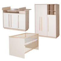 BABYZIMMER Elva 3-teilig - Creme, Holz (1/1/1cm) - Roba