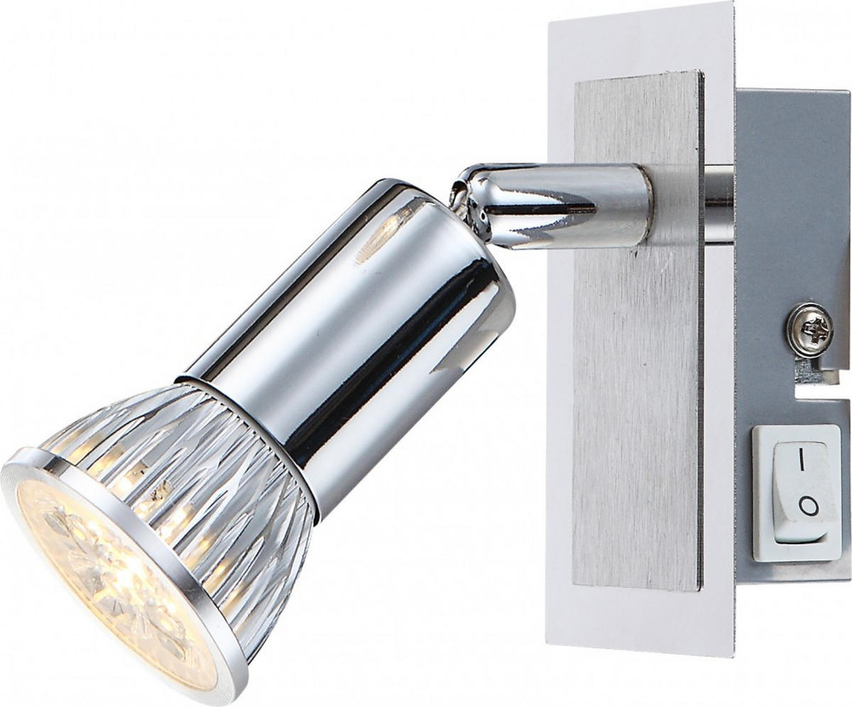 LED WANDLEUCHTE Levon Aluminium Silber - Silberfarben, Metall (6/10/13.5cm) - Globo Lighting