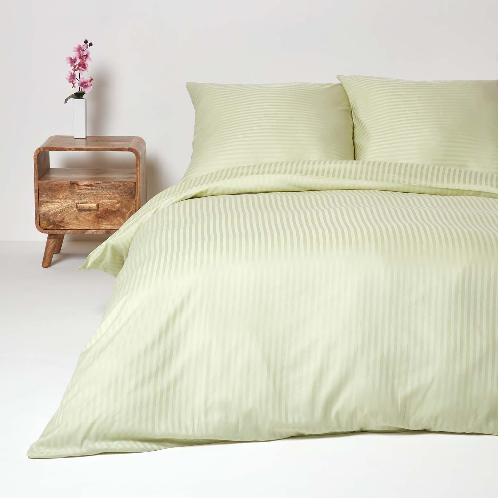 BETTWÄSCHE Damast Fadendichte 330 - Grün, Textil (240/220cm) - Homescapes