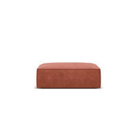 POUF Kaelle aus Chenille-Stoff terrakotta - Terra cotta, Textil (80/38/100cm) - Micadoni