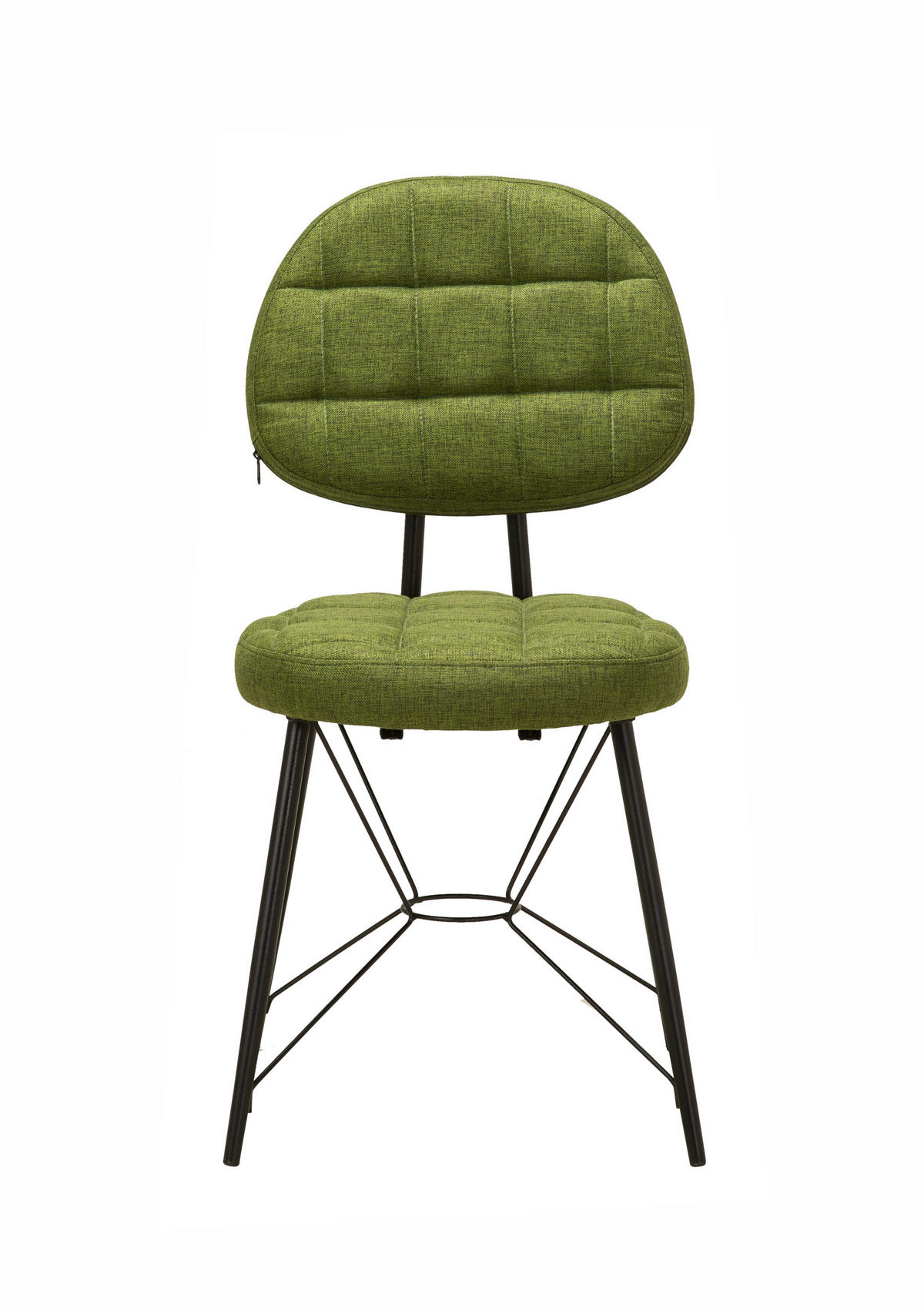 ESSZIMMERSTUHL VICTORIA mit Metallbeinen - Grün, Holz/Textil (45/90/56.4cm) - Stuhlmann