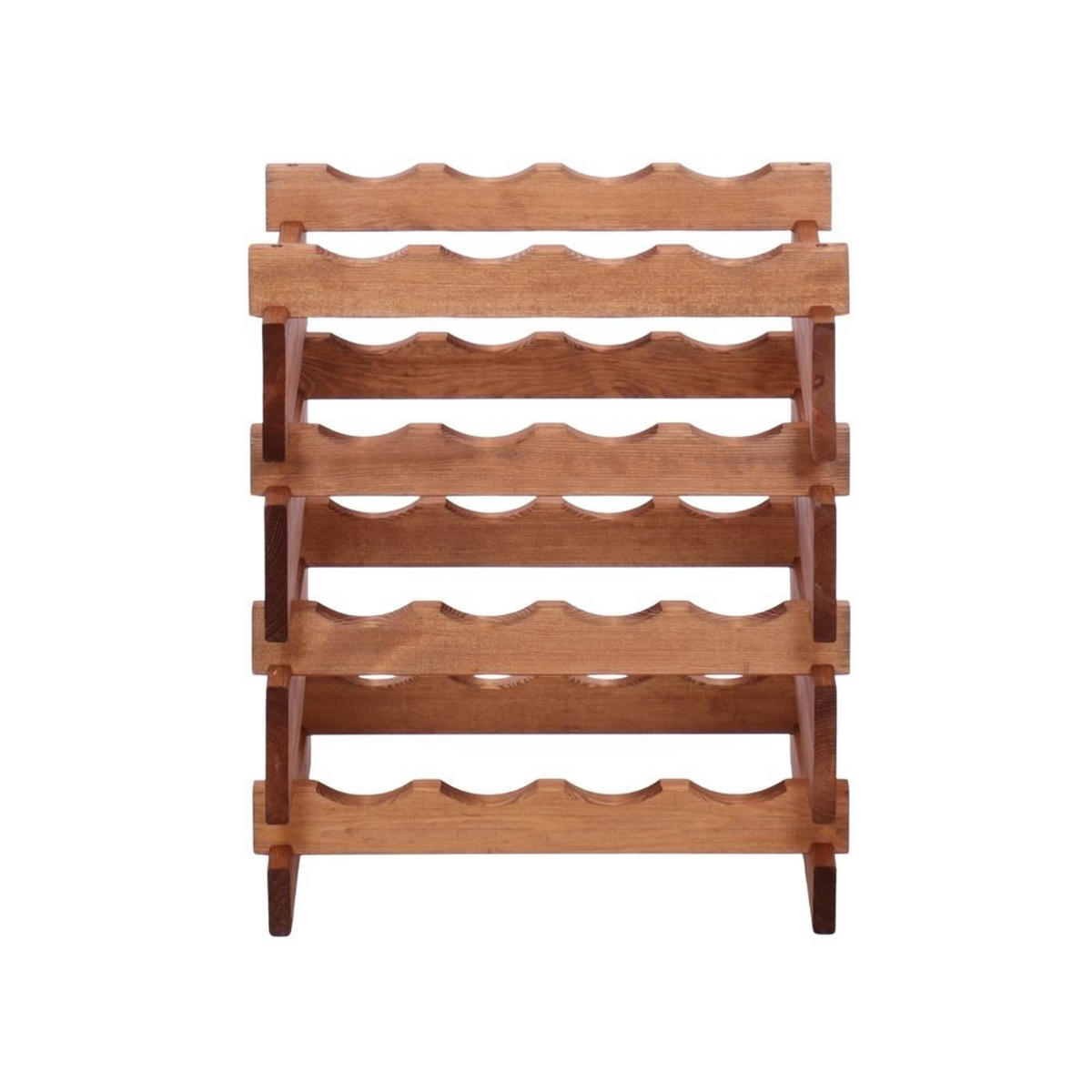 WEINREGAL VINOTECA FLEX PRO HxBxT 51x46x28cm 16 Flaschen auf 4 Ebenen Braun geölt - Braun, Holz (46/51/28cm) - PROREGAL