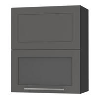 KÜCHENHÄNGESCHRANK Kvantum W8BS/60 Graphit Matt / Schwarz Matt 60 / 32,5 / 72cm - Schwarz/Graphitfarben, Holz/Holzwerkstoff (60/72/32.5cm) - Feldmann-Wohnen