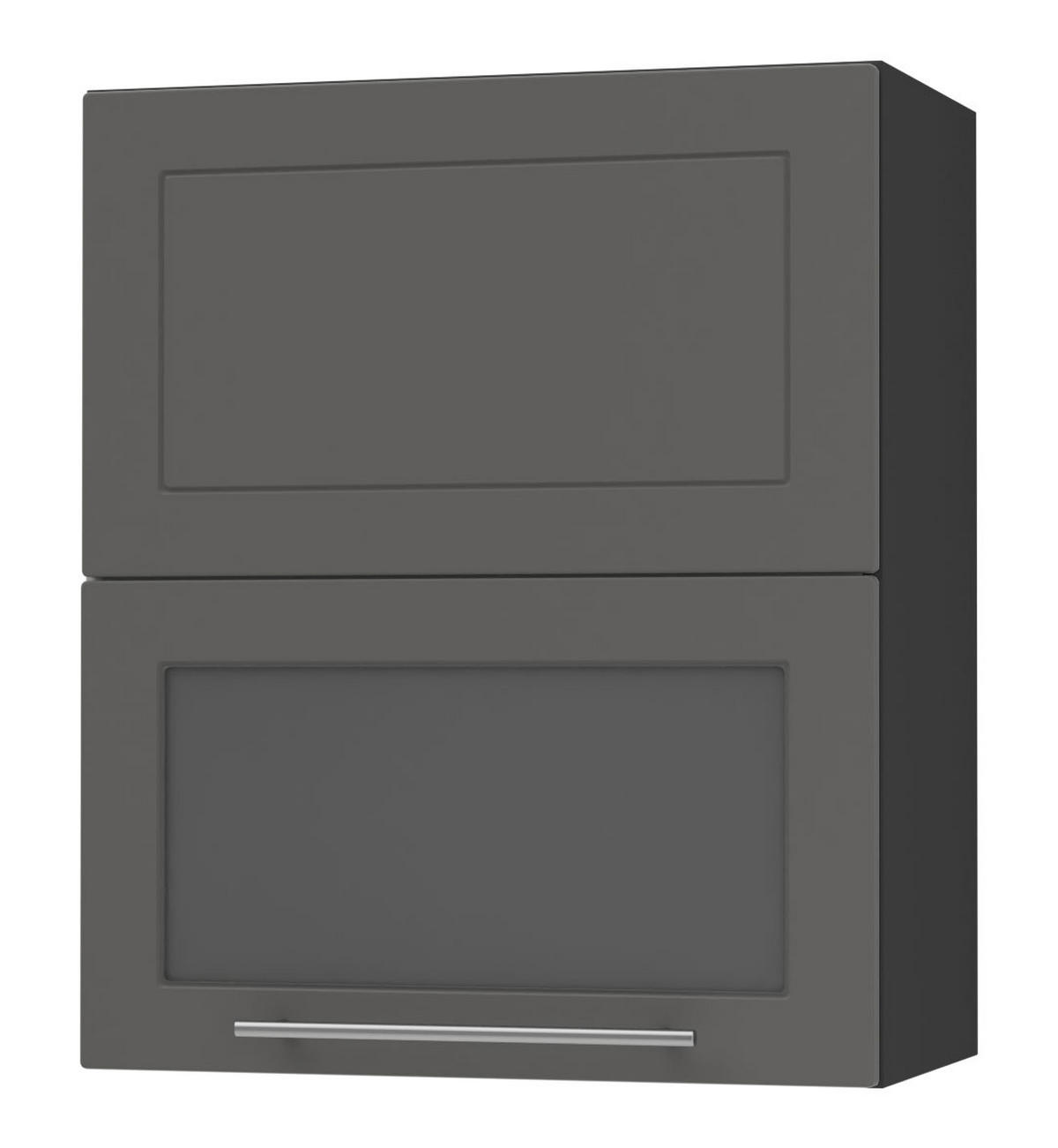 KÜCHENHÄNGESCHRANK Kvantum W8BS/60 Graphit Matt / Schwarz Matt 60 / 32,5 / 72cm - Schwarz/Graphitfarben, Holz/Holzwerkstoff (60/72/32.5cm) - Feldmann-Wohnen