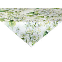 XS-MITTELDECKE Landlust-Hortensie weiß 60/60 cm - Weiß/Grün, Textil (60/60cm) - beties Heimtextil
