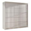 SCHWEBETÜRENSCHRANK Basti IV - 200 cm - Weiß, Holzwerkstoff/Metall (200/215/58cm) - Sofnet