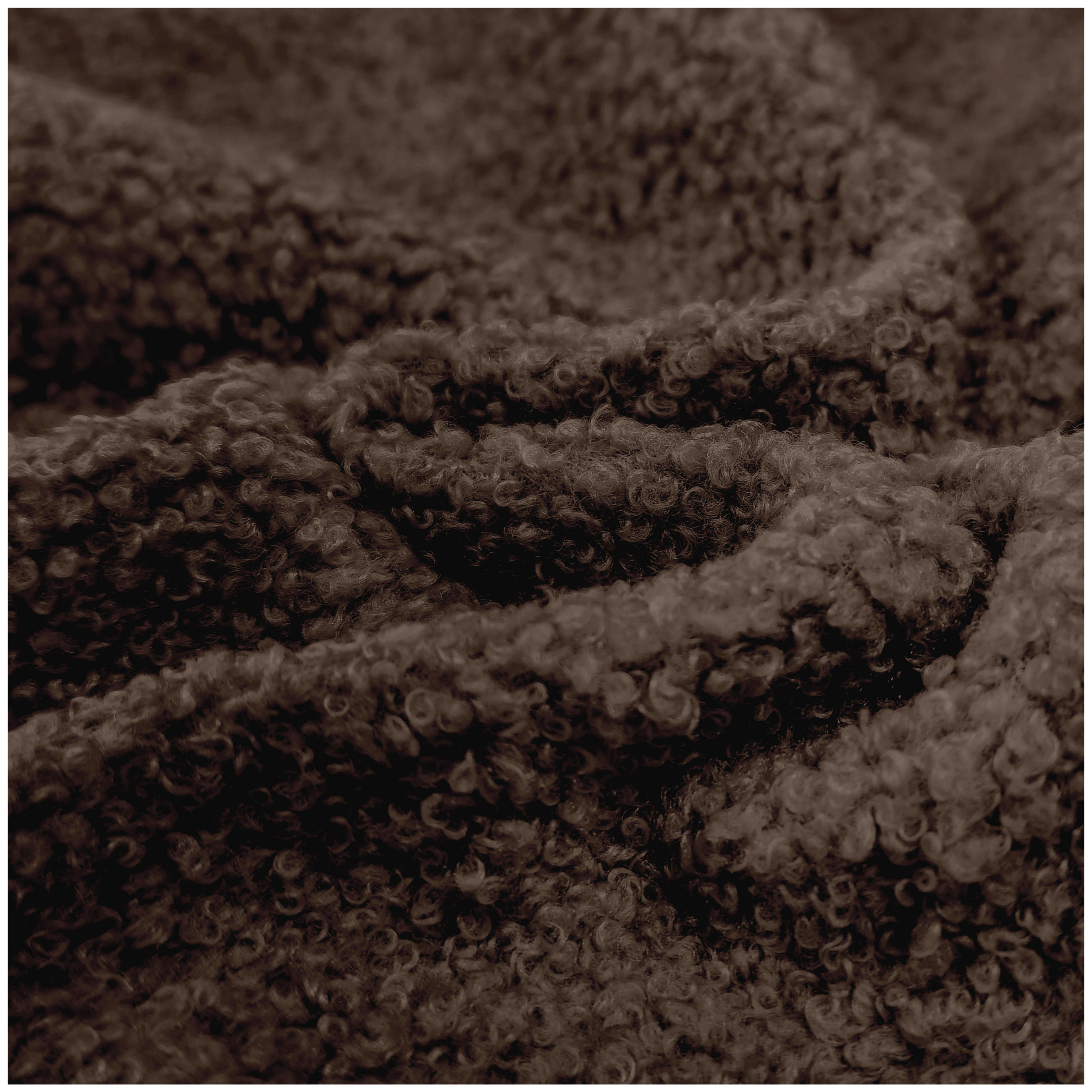 BOUCLESTOFF Quelle Dunkelbraun– 315 g/m², 140 cm breit, weich & robust, feuer- & UV-resistent - Dunkelbraun, Textil (140/100cm) - Dreamroots