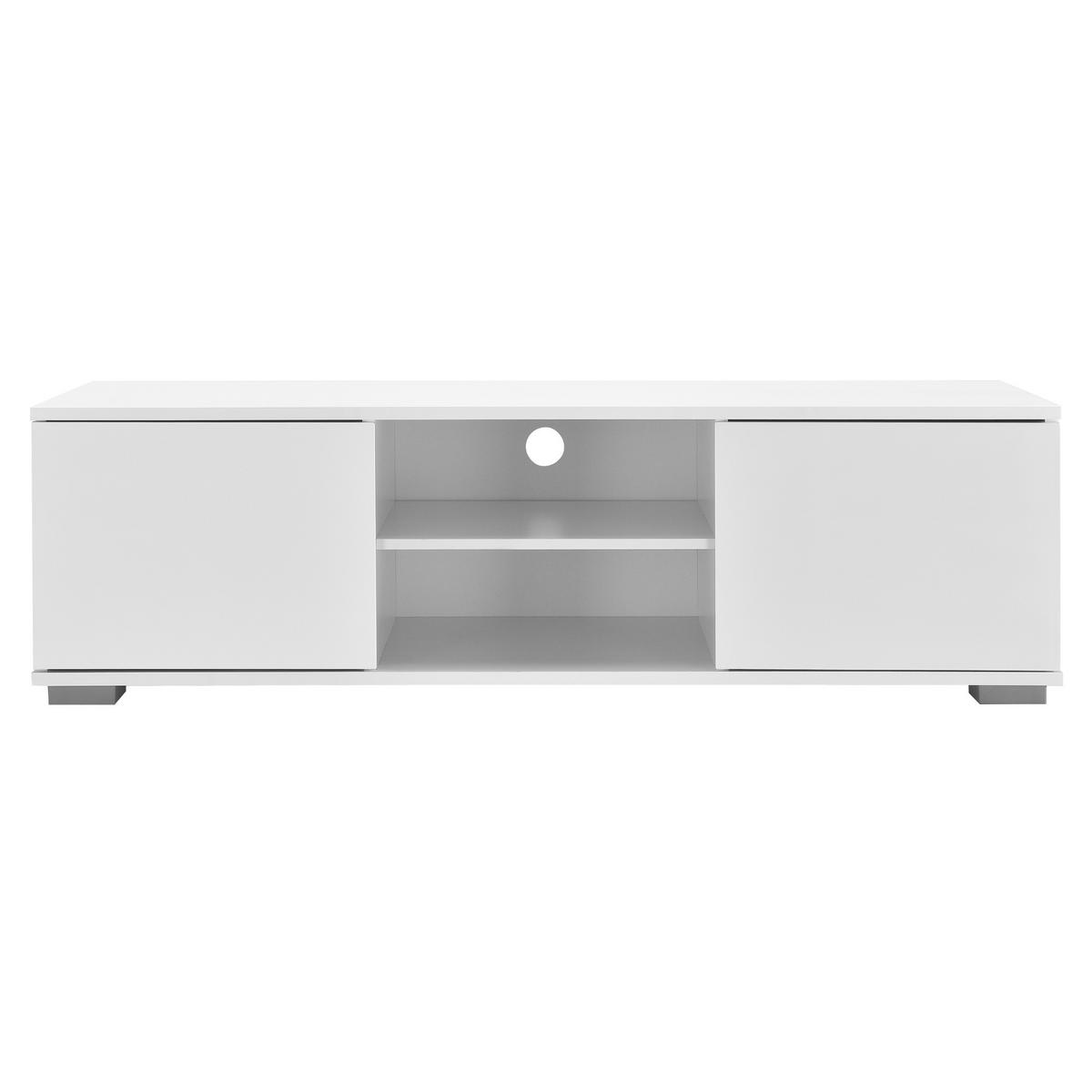 LOWBOARD Werpen - Weiß, Holzwerkstoff (120/34.5/40cm) - [en.casa]