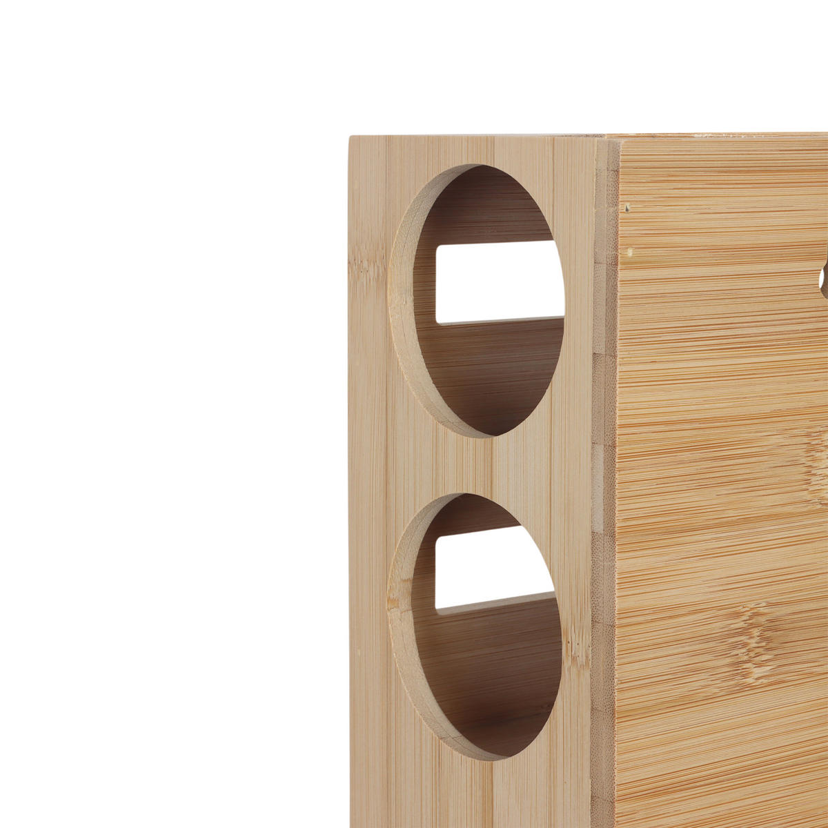 DRŽIAK na role - svetlohnedá, kov/drevo (37/25/10cm) - Relaxdays