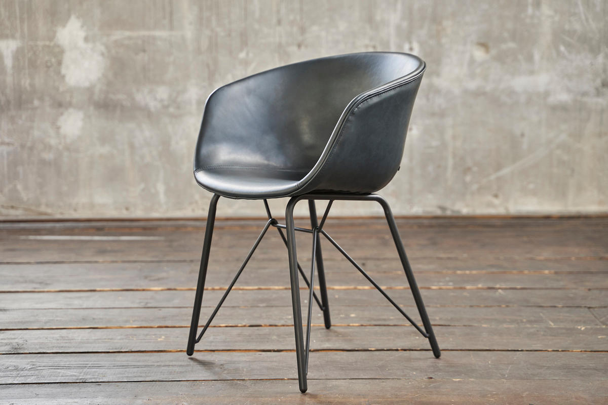 STUHL DANI Blau Kunstleder - Blau, Leder (60/79/52cm) - KAWOLA