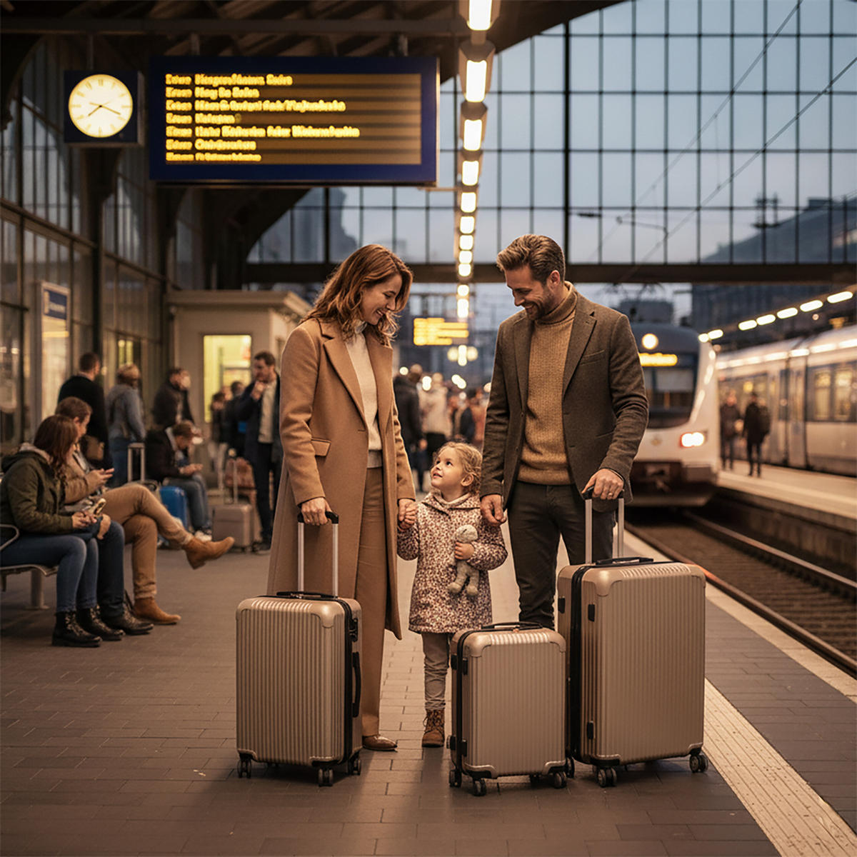 3-TLG.KOFFERSET - Creme, Kunststoff (48/75/29cm) - Relaxdays