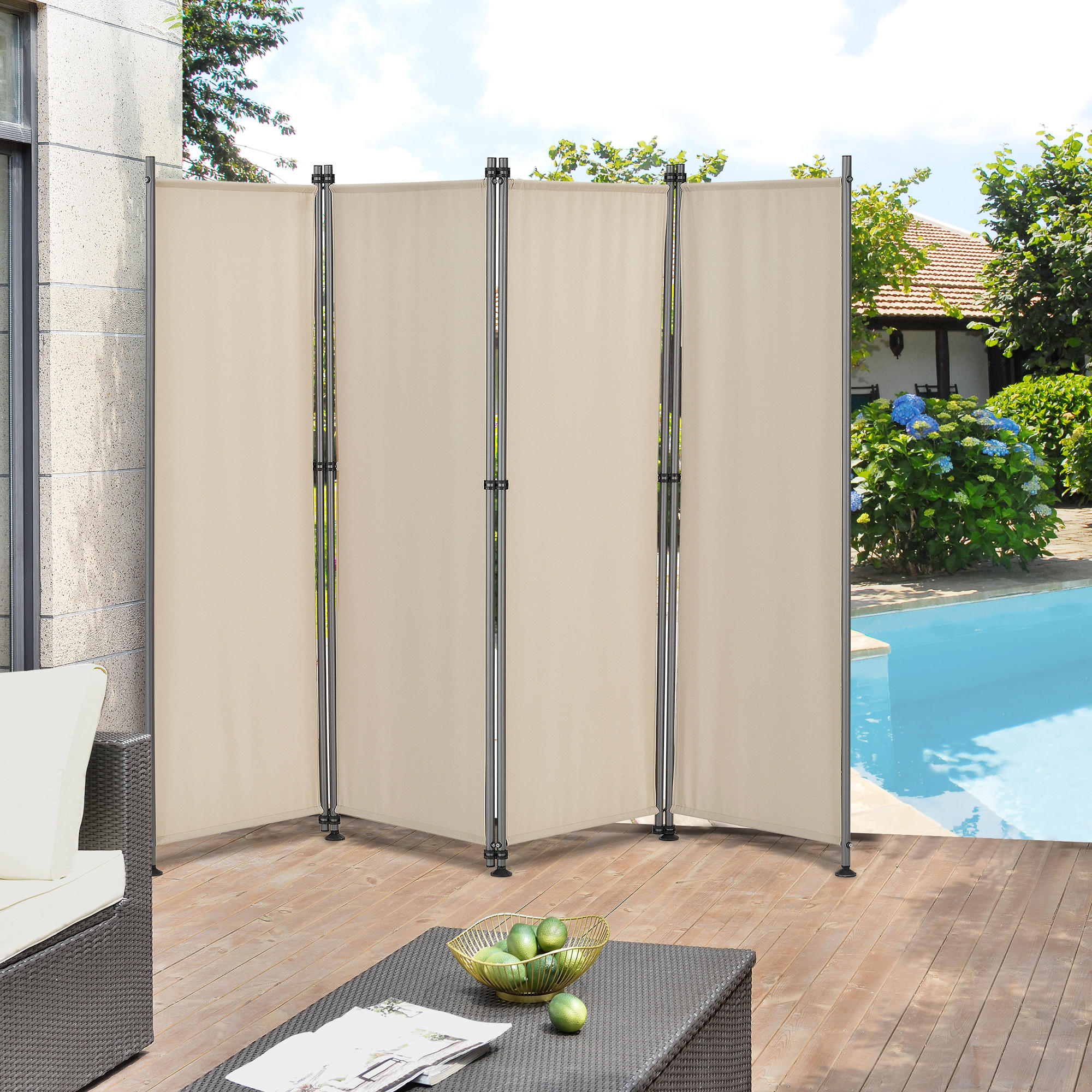 SICHTSCHUTZ Modica - Sandfarben, Textil/Metall (215/170cm) - pro.tec