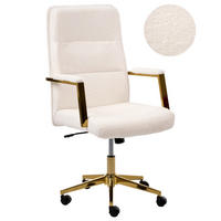 CHEFSESSEL Bouclé Cremeweiß Demure - Weiß, Textil (60/106/60cm) - Beliani