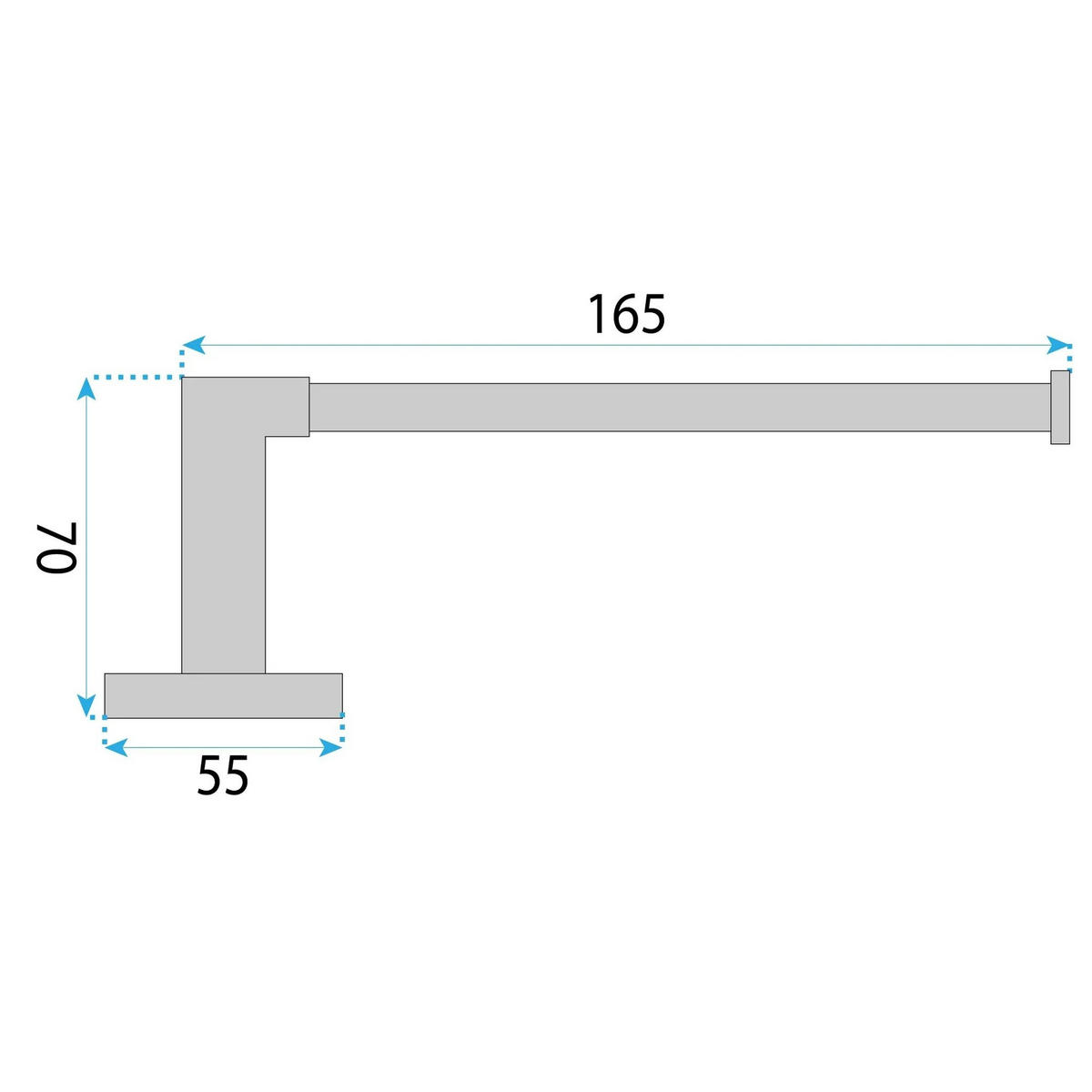 HALTER Für Toilettenpapier Rea 5909 Nico Brush Nickel - Nickelfarben, Metall (7/4/18cm) - REA