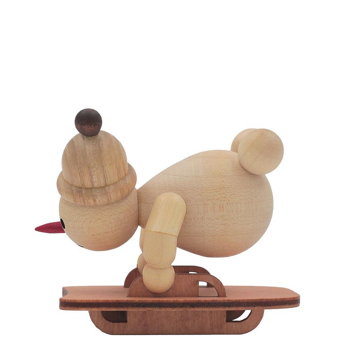 HOLZFIGUR Schneemann Junior Skeleton mit Mütze 5 cm - Multicolor, Holz (7/6/0.1cm)