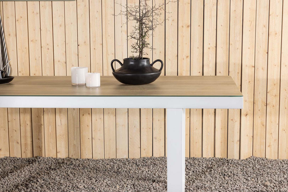 GARTENTISCH weiß - Weiß, Holzwerkstoff (200/90/75cm) - ebuy24
