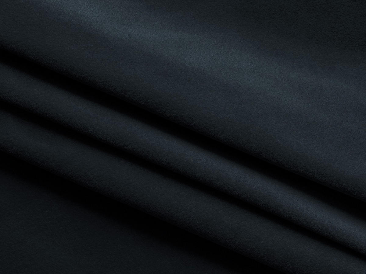 ECKSOFA Links Samt Stoff Blau - Blau/Schwarz, Kunststoff/Textil (167/224cm) - Makamii