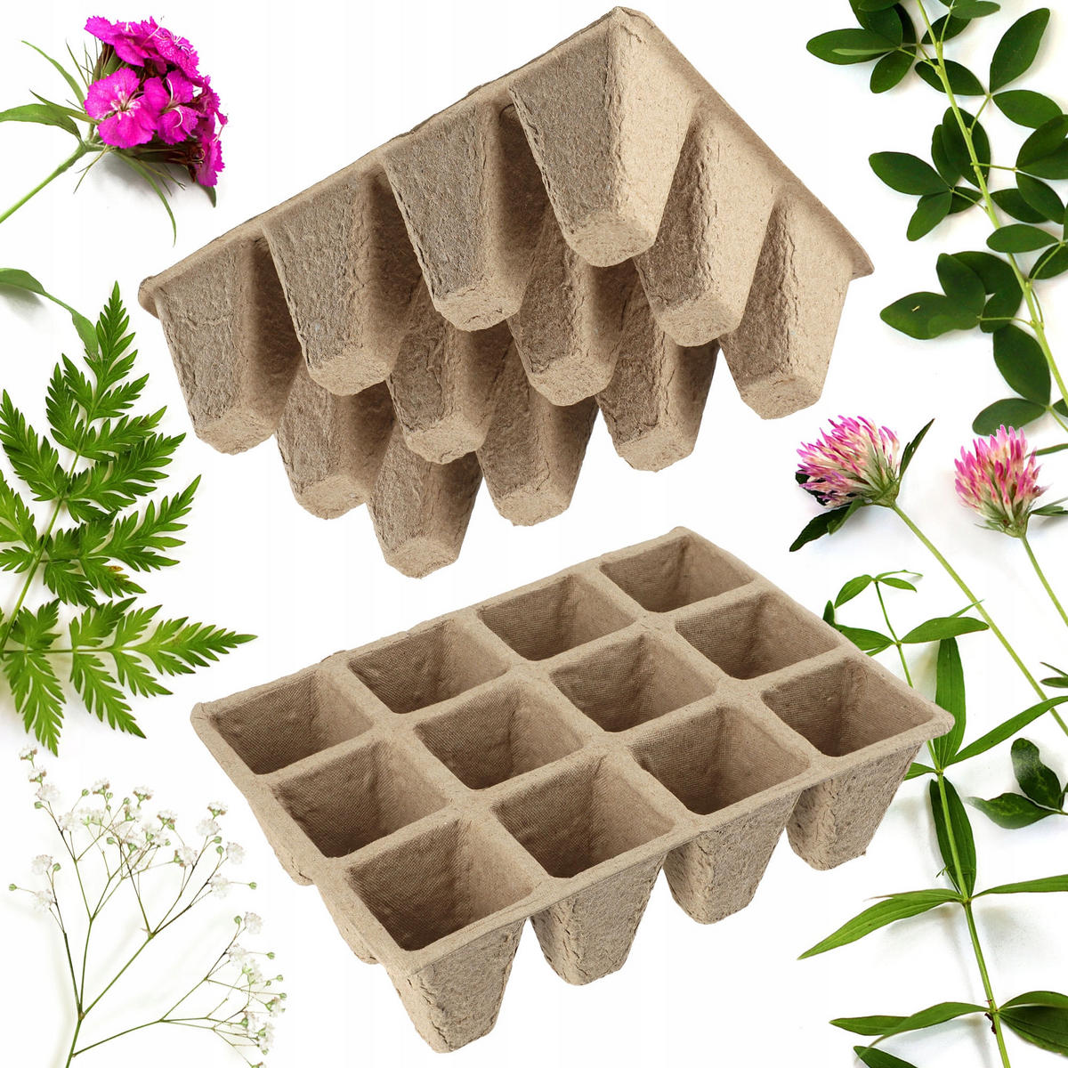 TORFTÖPFE 16 x 4cm, 12 Stk. - Naturfarben, Naturmaterialien - KADAX
